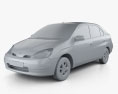 Toyota Prius (JP) 2000 3d model clay render
