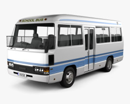 Toyota Coaster Шкільний автобус 1983 3D модель