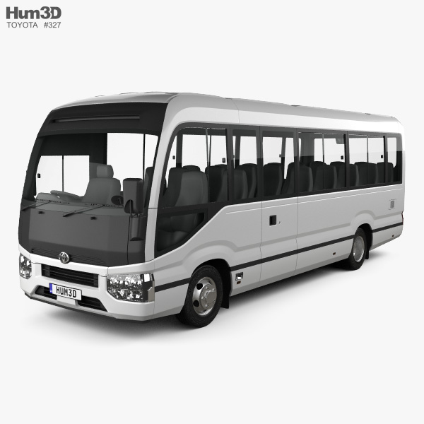 Toyota Coaster Deluxe bus 2016 3D model
