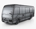 Toyota Coaster Deluxe バス 2016 3Dモデル wire render