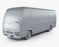 Toyota Coaster Deluxe バス 2016 3Dモデル clay render