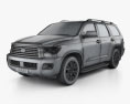 Toyota Sequoia TRD Sport 2020 3d model wire render