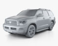 Toyota Sequoia TRD Sport 2020 3d model clay render