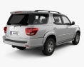 Toyota Sequoia Limited 2007 3D 모델  back view