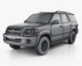 Toyota Sequoia Limited 2007 3d model wire render