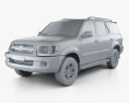 Toyota Sequoia Limited 2007 3D 모델  clay render