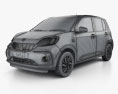 Toyota Passo 2016 3D-Modell wire render
