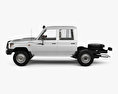 Toyota Land Cruiser (VDJ79R) Double Cab Chassis with HQ interior 2016 3d model side view