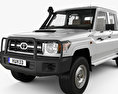 Toyota Land Cruiser (VDJ79R) Double Cab Chassis with HQ interior 2016 3d model