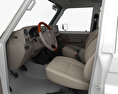 Toyota Land Cruiser (VDJ79R) Cabine Dupla Chassis com interior 2012 Modelo 3d assentos
