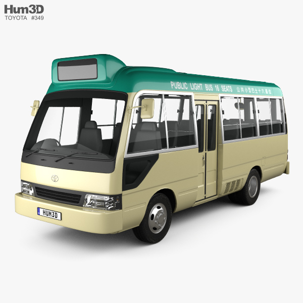 Toyota Coaster Hong Kong bus 1995 3D model