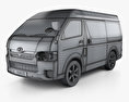 Toyota Hiace Passenger Van L1H3 DX 2015 3d model wire render
