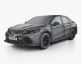 Toyota Camry LE 2021 3d model wire render