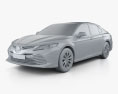 Toyota Camry LE 2021 3d model clay render