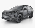 Toyota RAV4 (XA50) Limited 2020 3D-Modell wire render