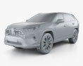Toyota RAV4 (XA50) Limited 2020 3D-Modell clay render