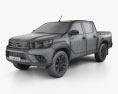Toyota Hilux Double Cab GLX 2021 3d model wire render