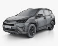 Toyota RAV4 LE 2018 3d model wire render
