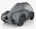 Toyota i-TRIL 2018 3d model wire render