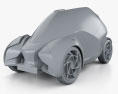 Toyota i-TRIL 2018 3d model clay render