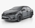 Toyota Corolla Sport 2021 3d model wire render