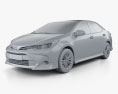 Toyota Corolla Sport 2021 3d model clay render