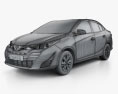 Toyota Yaris TH-spec sedan 2021 3d model wire render