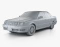 Toyota Crown hardtop 2001 3D-Modell clay render