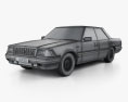 Toyota Crown Royal Saloon 1983 3d model wire render