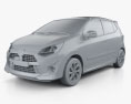 Toyota Wigo G 2021 3d model clay render