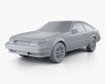 Toyota Celica liftback 1981 3d model clay render