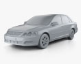 Toyota Avalon XL with HQ interior 2004 3d model clay render