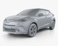 Toyota C-HR with HQ interior 2020 3d model clay render