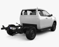 Toyota Hilux Extra Cab Chassis SR 2022 3d model back view