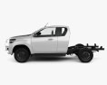 Toyota Hilux Extra Cab Chassis SR 2022 3d model side view