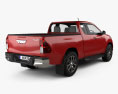 Toyota Hilux Extra Cab Raider 2022 3d model back view