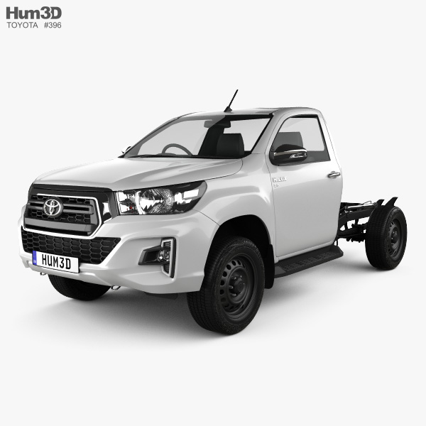 Toyota Hilux Cabine Única Chassis SR 2021 Modelo 3d