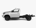 Toyota Hilux Cabina Simple Chassis SR 2019 Modelo 3D vista lateral