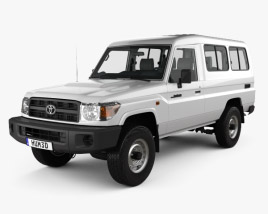 Toyota Land Cruiser (J78) Wagon with HQ interior 2014 3D model