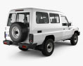 Toyota Land Cruiser (J78) Wagon with HQ interior 2014 3d model back view