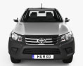 Toyota Hilux Double Cab Chassis 2018 3d model front view
