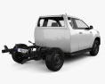 Toyota Hilux Extra Cab Chassis 2018 3d model back view