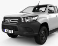 Toyota Hilux Extra Cab Chassis 2018 3d model