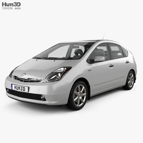 Toyota Prius with HQ interior and engine 2009 3D model
