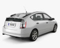 Toyota Prius with HQ interior and engine 2009 3d model back view