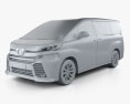Toyota Vellfire Aero with HQ interior 2018 3d model clay render