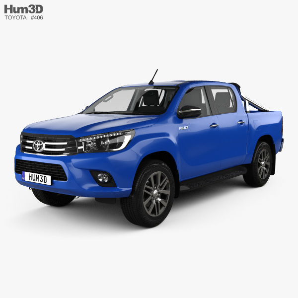 Toyota Hilux Double Cab SR5 with HQ interior 2015 3D model