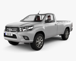 Toyota Hilux Single Cab GLX with HQ interior 2015 3D model