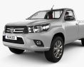 Toyota Hilux Single Cab GLX with HQ interior 2015 3d model