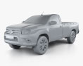 Toyota Hilux Single Cab GLX with HQ interior 2015 3d model clay render